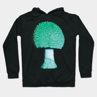 Blue-Green Mushroom Amanita Hoodie